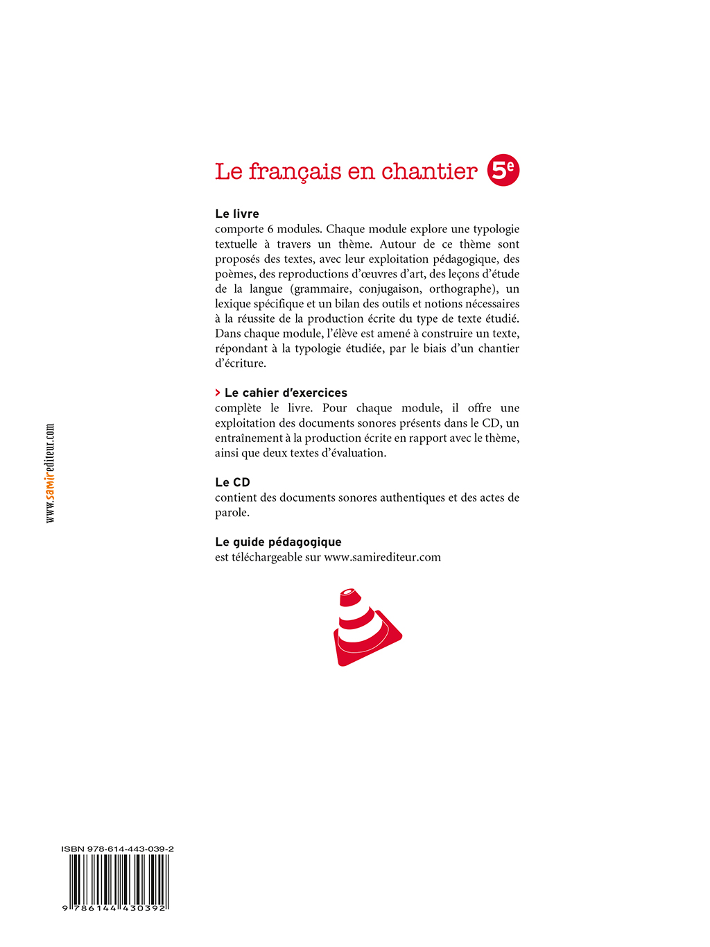 Samir Éditeur - Cahier d'exercices numérique 5e - Quatrième de couverture