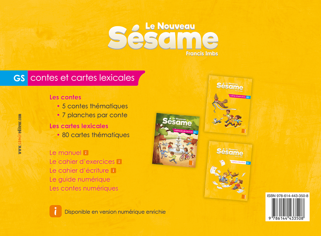 Samir Éditeur - Contes et cartes lexicales GS (boîtier) - Quatrième de couverture