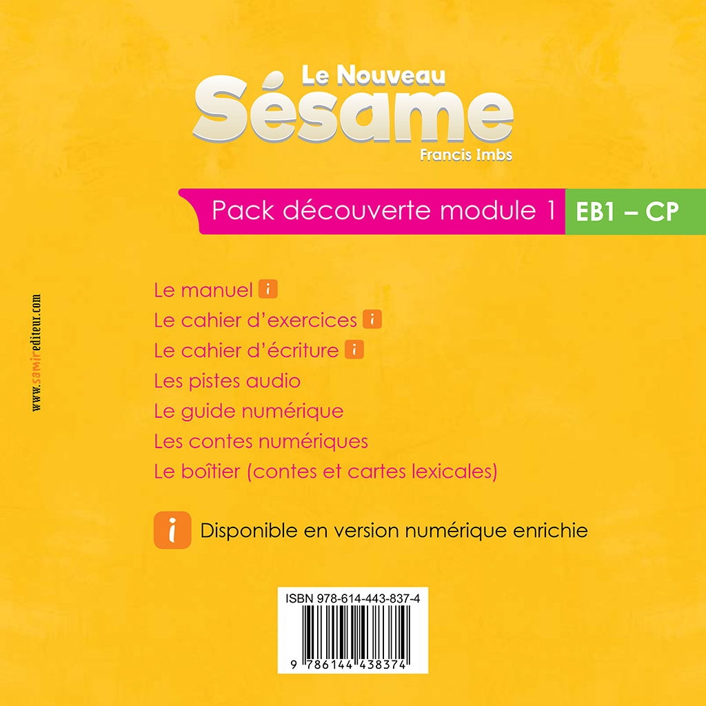 Samir Éditeur - Pack découverte module 1 EB1 - Quatrième de couverture