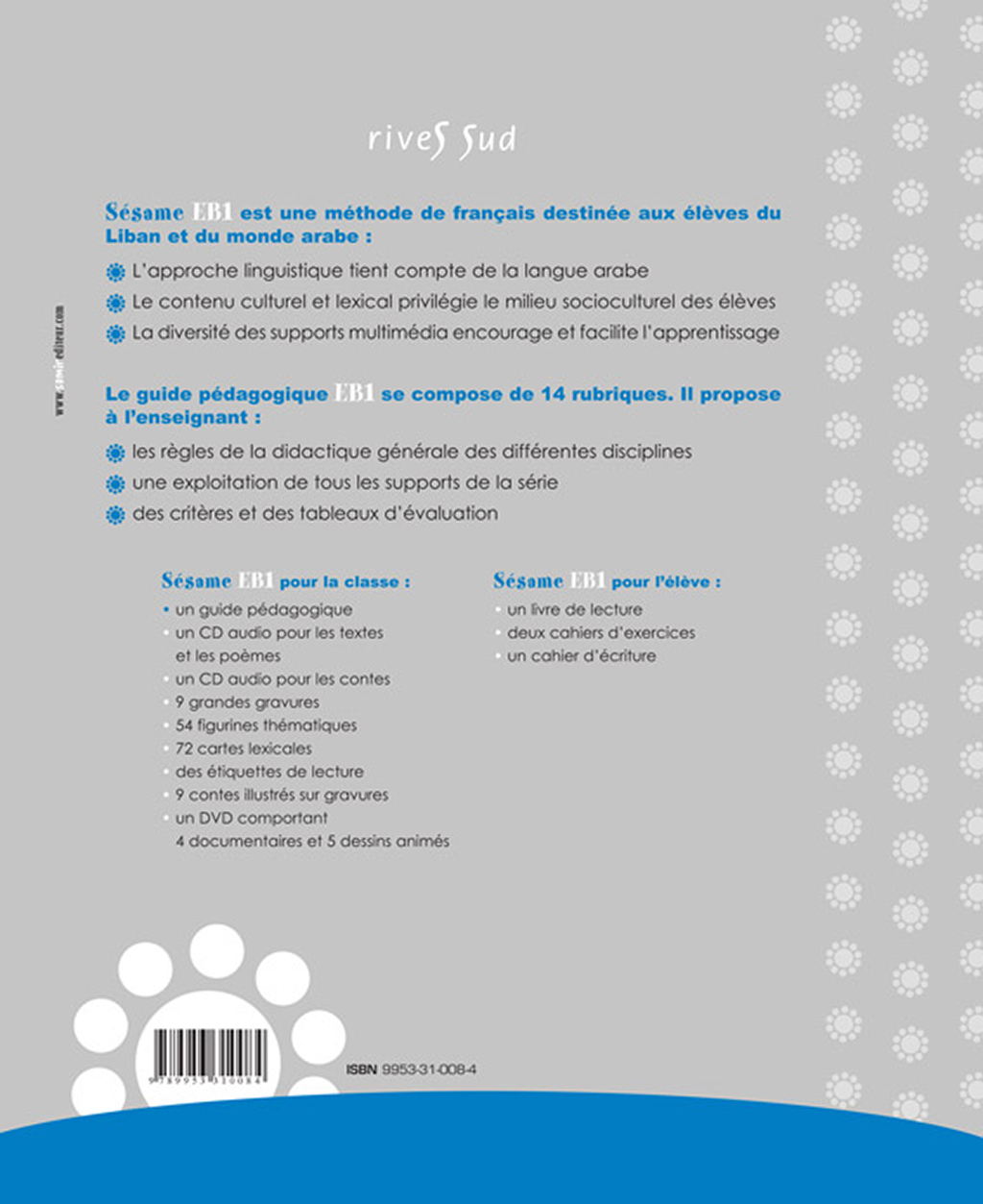 Samir Éditeur - Guide pédagogique EB1 - Quatrième de couverture