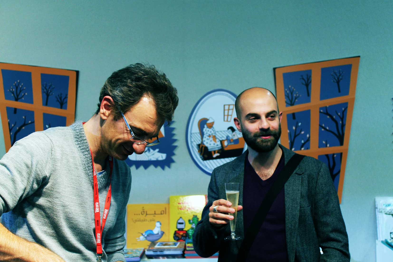 Samir Éditeur - Marwan Abdo-Hanna, directeur de Samir Éditeur, avec le graphiste Clément Chassagnard