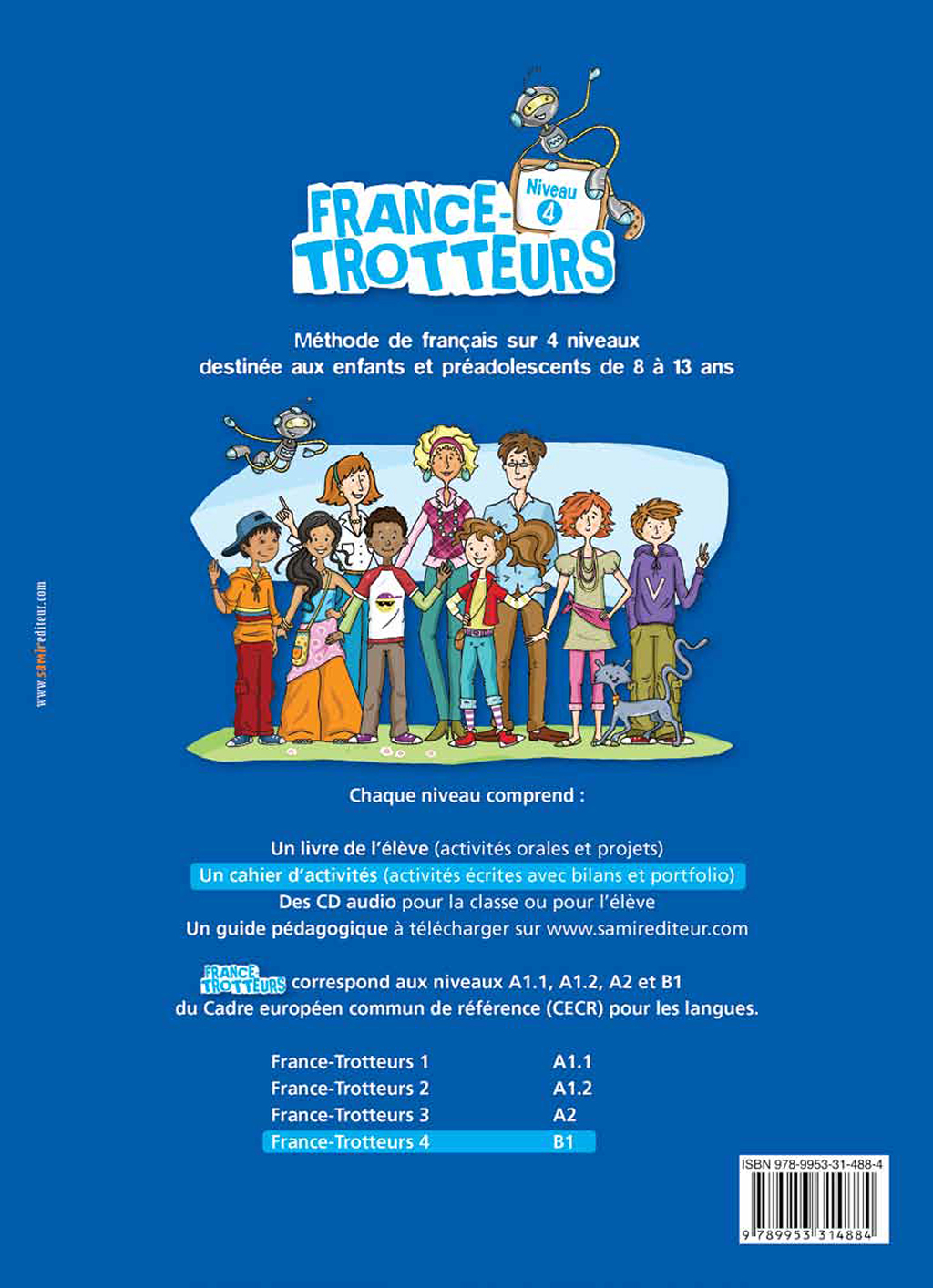 Samir Éditeur - Cahier d'activités numérique Niveau 4 - Quatrième de couverture