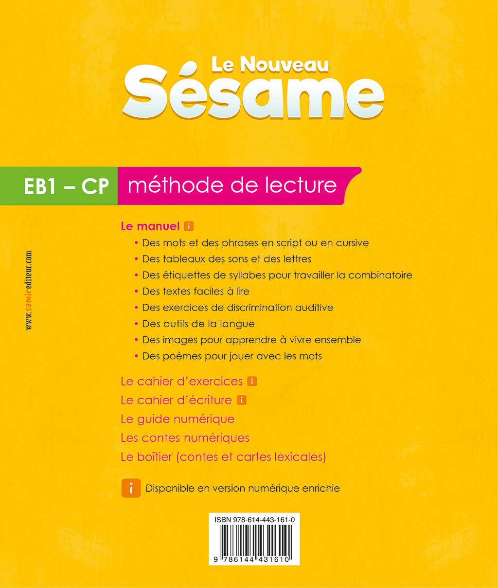 Samir Éditeur - Manuel EB1 - Quatrième de couverture