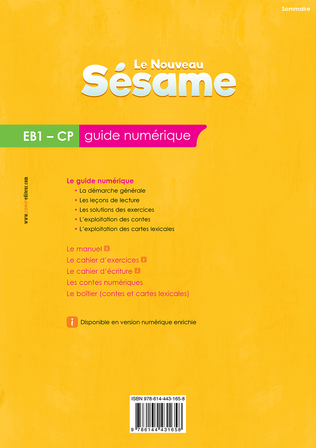 Samir Éditeur - Guide numérique EB1 - Quatrième de couverture