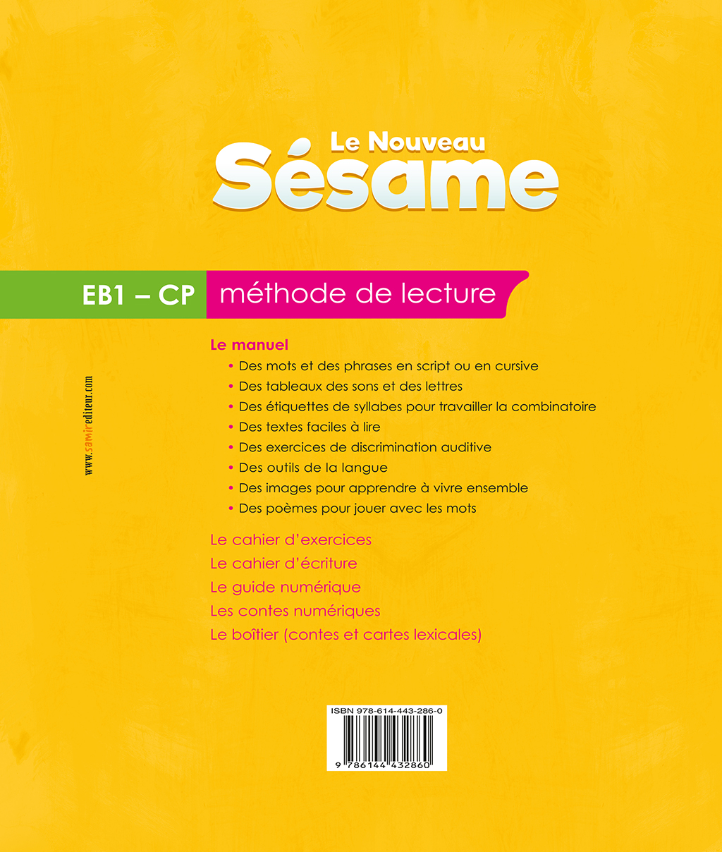 Samir Éditeur - Manuel numérique EB1 - Quatrième de couverture