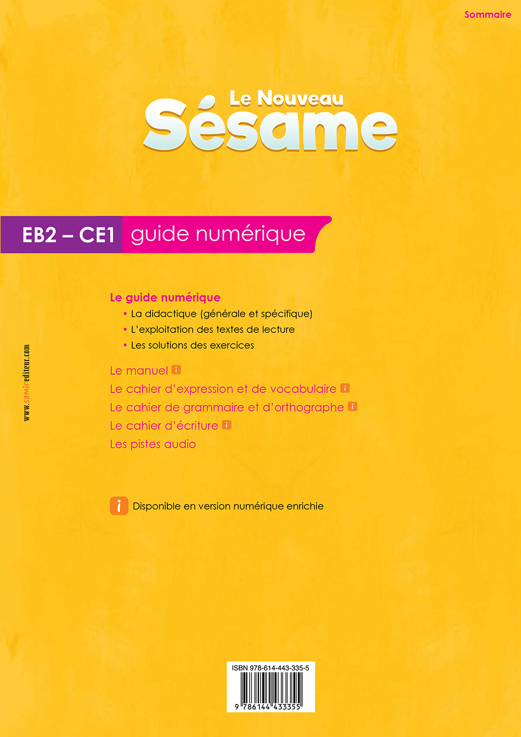 Samir Éditeur - Guide numérique EB2 - Quatrième de couverture