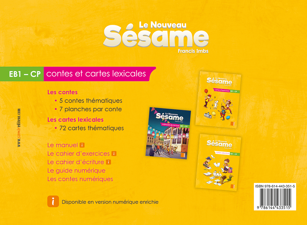 Samir Éditeur - Contes et cartes lexicales EB1 (boîtier) - Quatrième de couverture