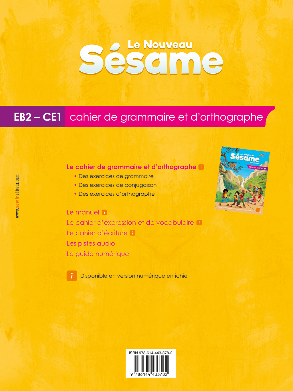 Samir Éditeur - Cahier de grammaire et d’orthographe EB2 - Quatrième de couverture