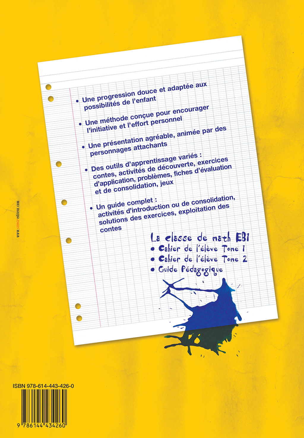 Samir Éditeur - Livre-cahier numérique EB1 tome 1 - Quatrième de couverture
