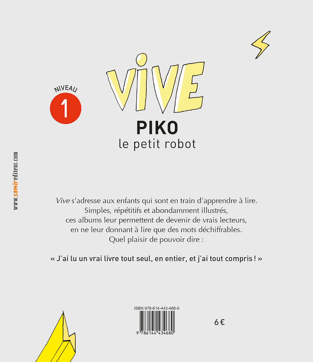 Samir Éditeur - Piko le petit robot - Quatrième de couverture