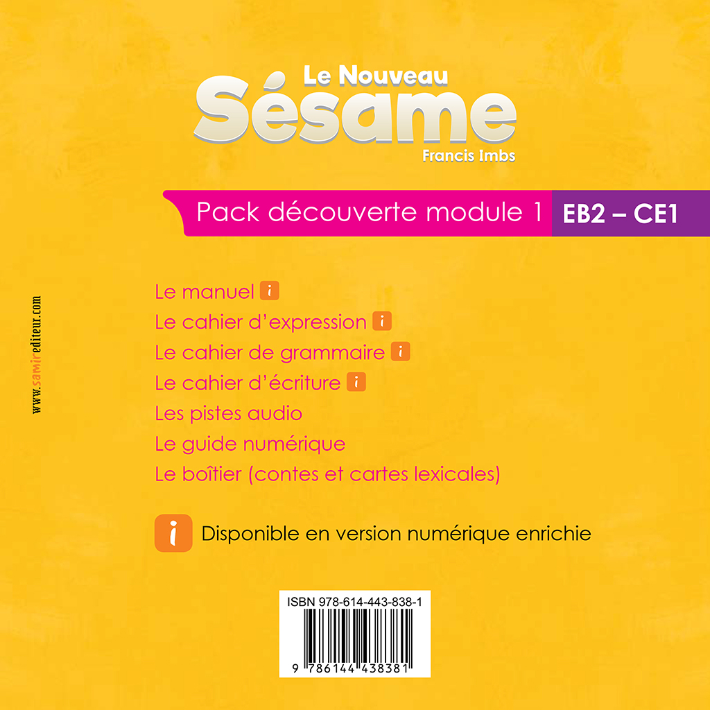 Samir Éditeur - Pack découverte module 1 EB2 - Quatrième de couverture