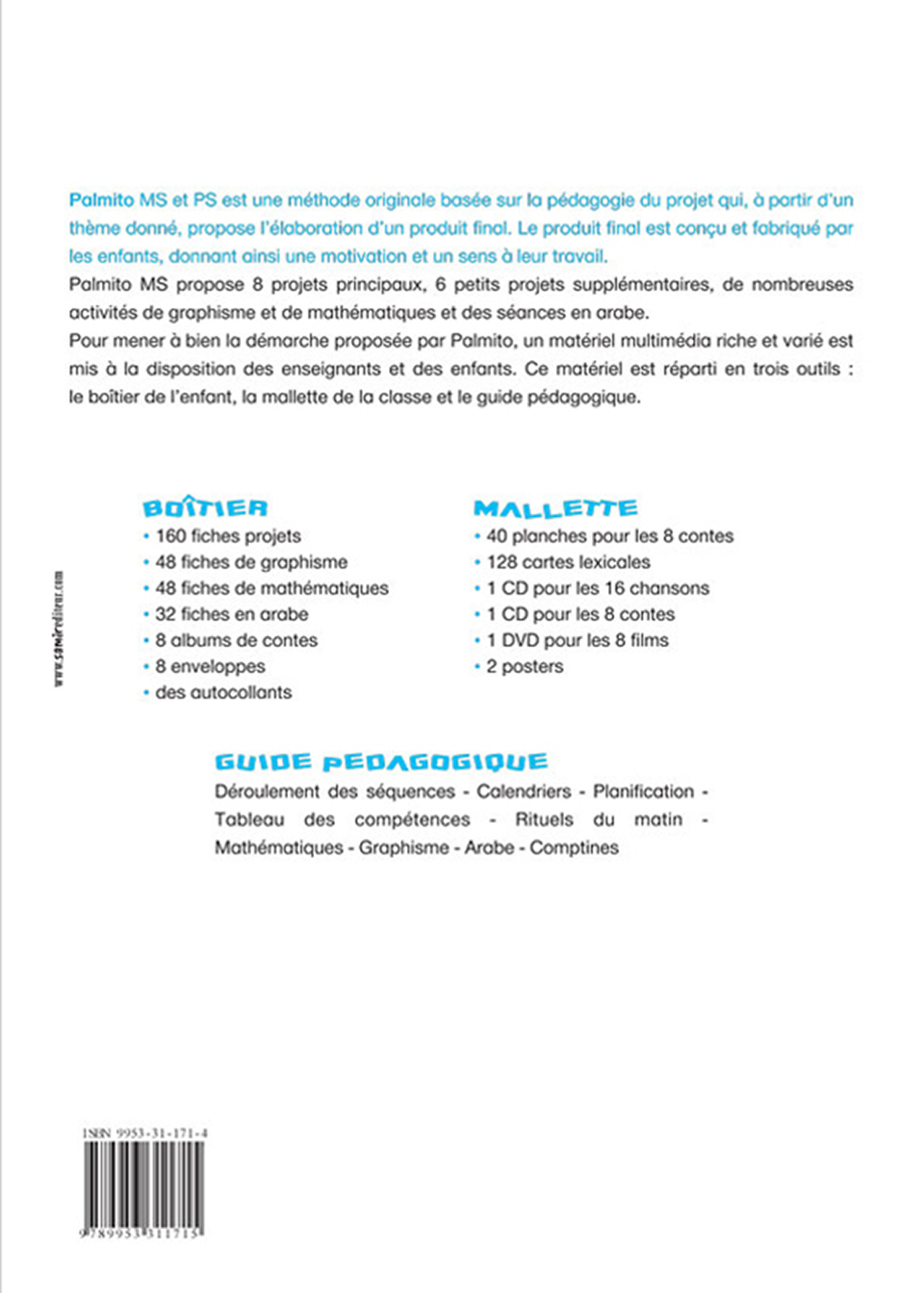 Samir Éditeur - Guide pédagogique MS - Quatrième de couverture