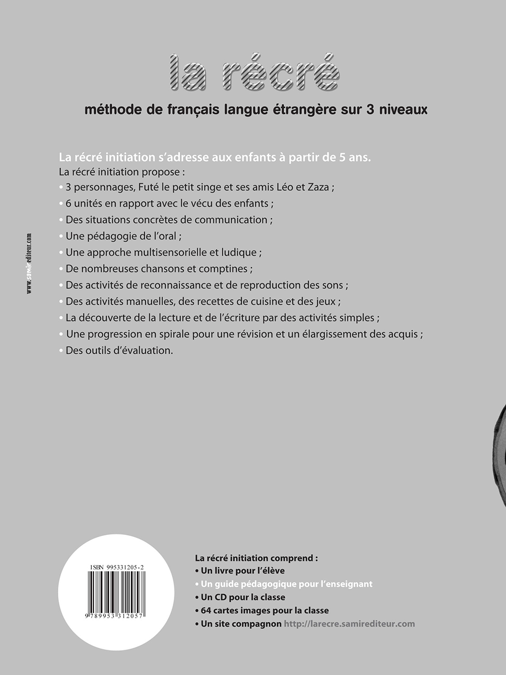 Samir Éditeur - Guide pédagogique Niveau Initiation - Quatrième de couverture