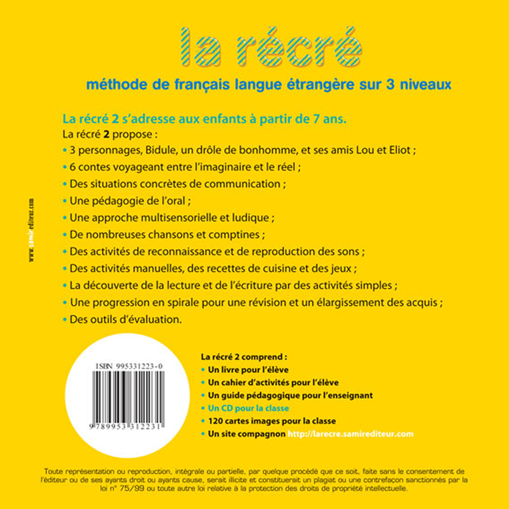 Samir Éditeur - CD Niveau 2 - Quatrième de couverture