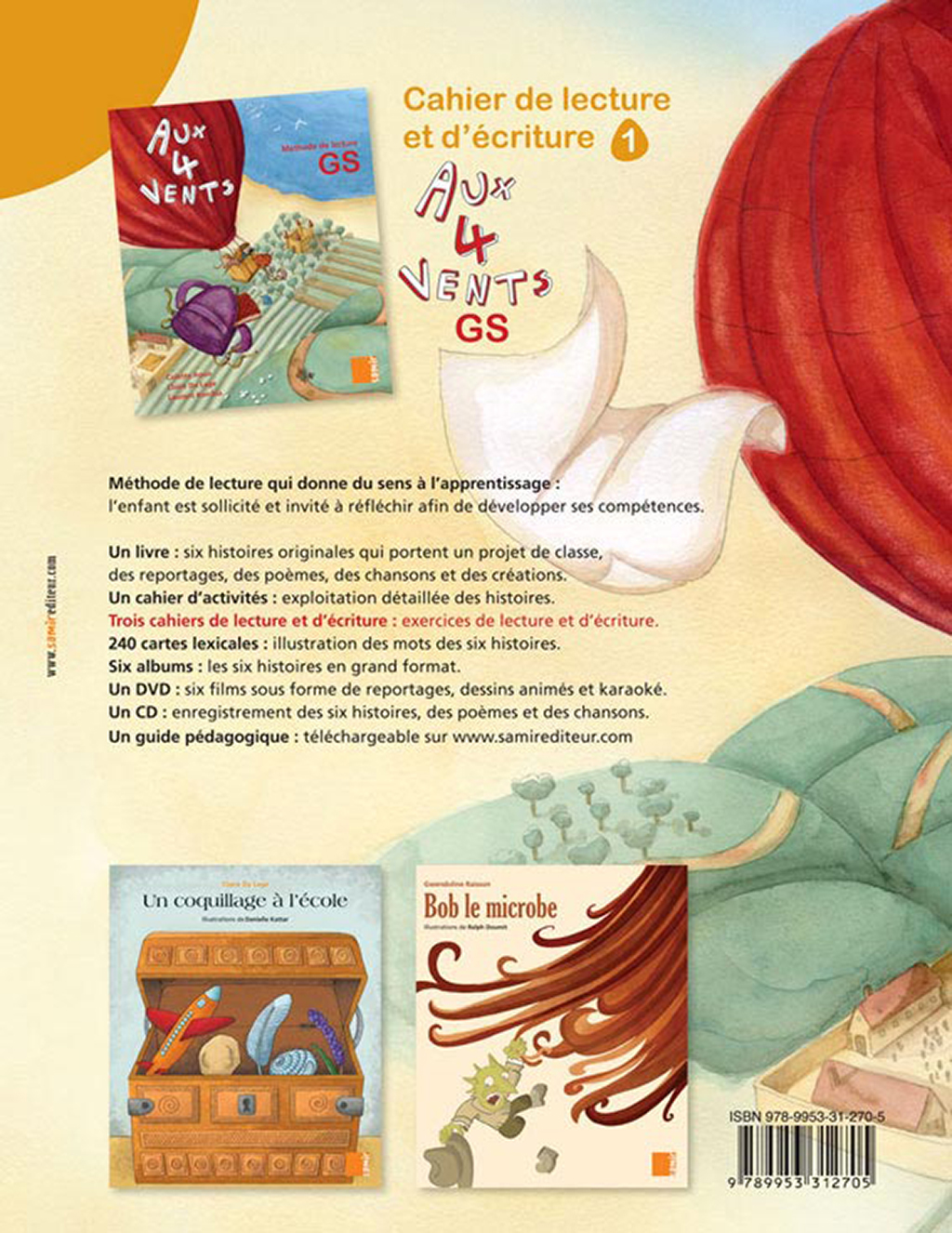 Samir Éditeur - Cahier de lecture et d'écriture 1 GS - Quatrième de couverture