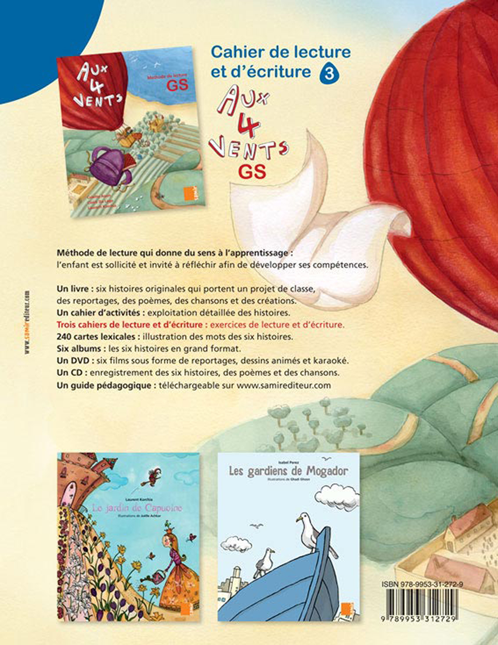 Samir Éditeur - Cahier de lecture et d'écriture 3 GS - Quatrième de couverture